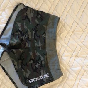 Rogue green camo running shorts